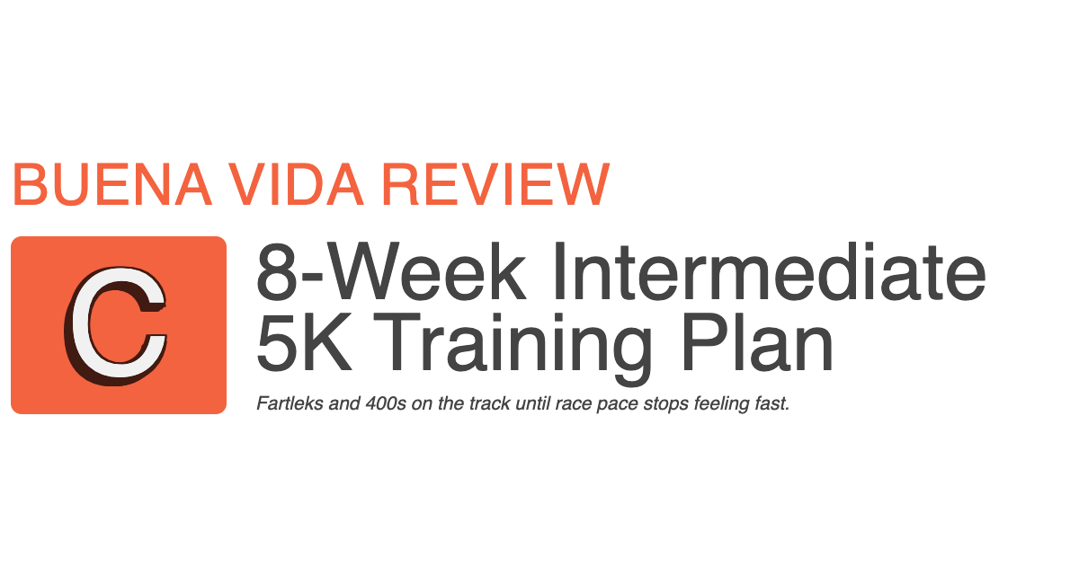 8-Week Intermediate 5K Training Plan Review | Buena Vida